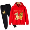 thumbnail image 3 of Ropa de primavera para niñas y niños, conjunto de 2 piezas con capucha y pantalones largos de dibujos animados de León Simba, disfraz para niñas de 2 a 14 años, 3 of 5