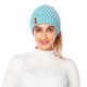 thumbnail image 1 of Gorro de punto BR Otoño e Invierno Lana Para Mujer Cálido Cola de Caballo Azul, 1 of 4