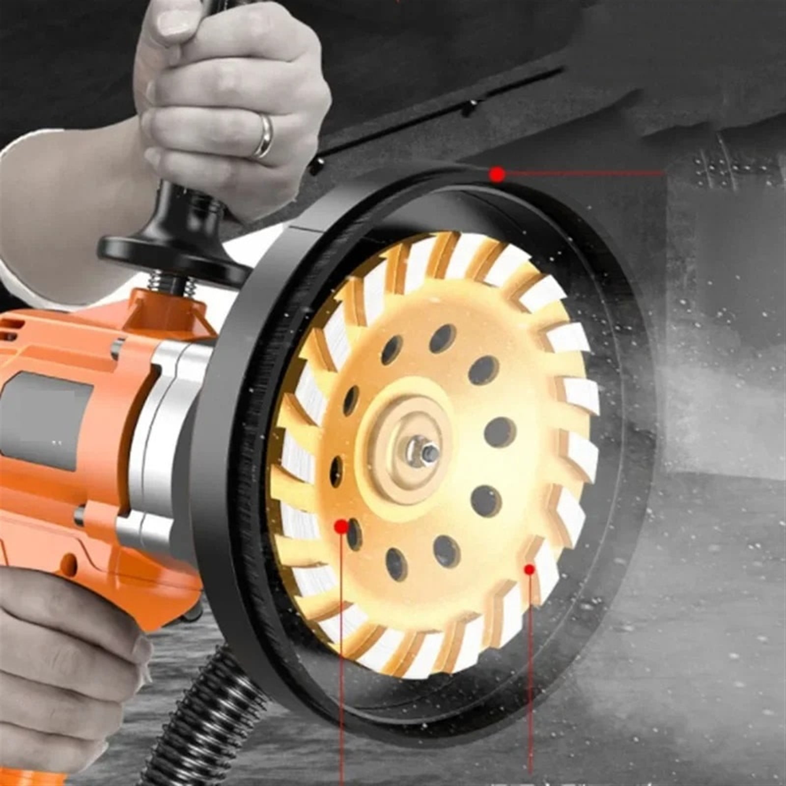 Concrete Grinder Cement Block Grinder Wall Planer Multi-Function Rough Grinder Polishing Machine High-Power Concrete ,Easy to Use