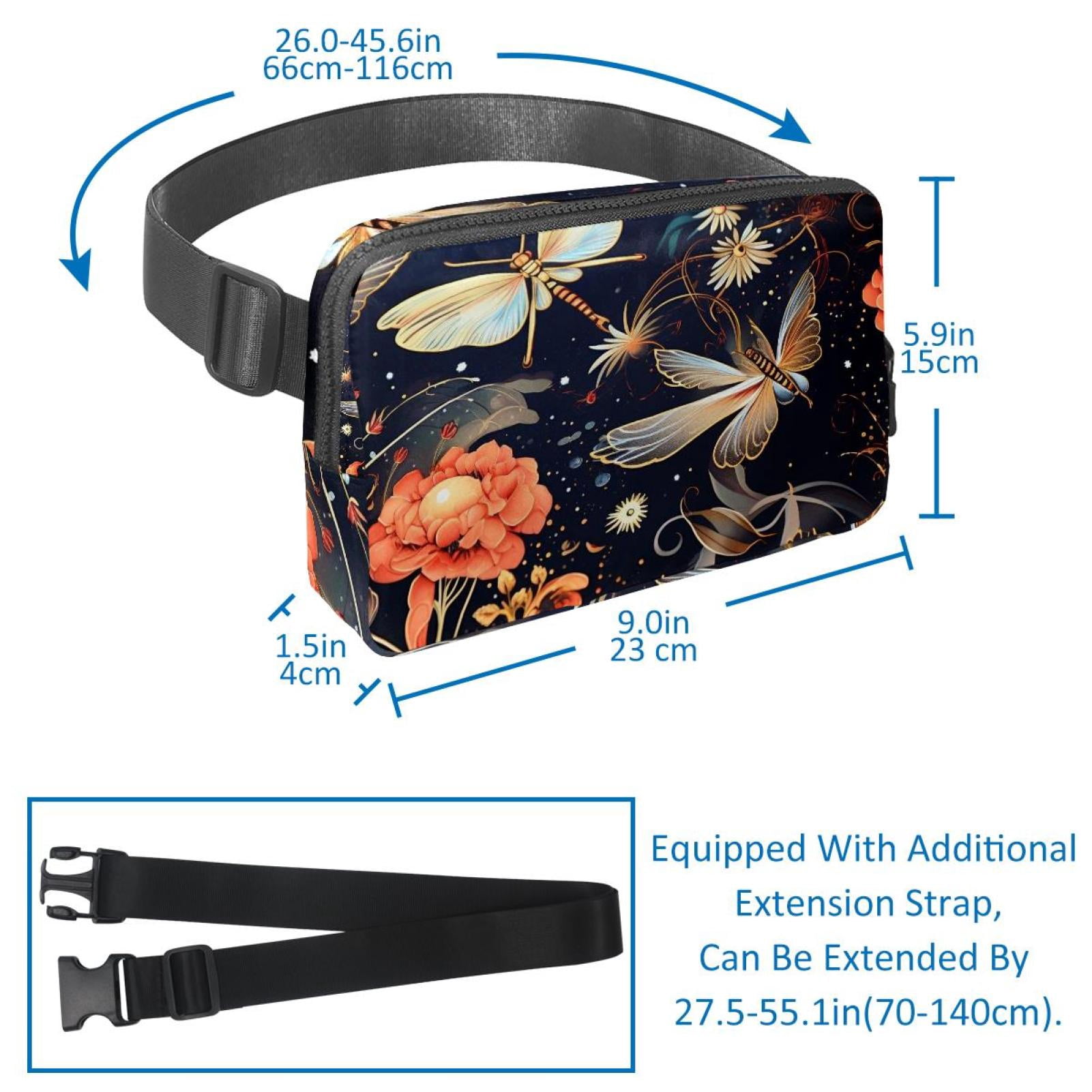 Firefly Lightweight, Adjustable Running Belt with Extension Strap, Unisex Waist Bag, Fanny Pack, Cross Body Bag