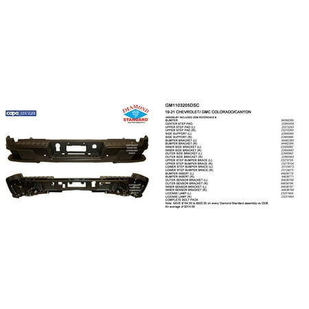 CAPA Rear Step Bumper Assembly GM1103205C