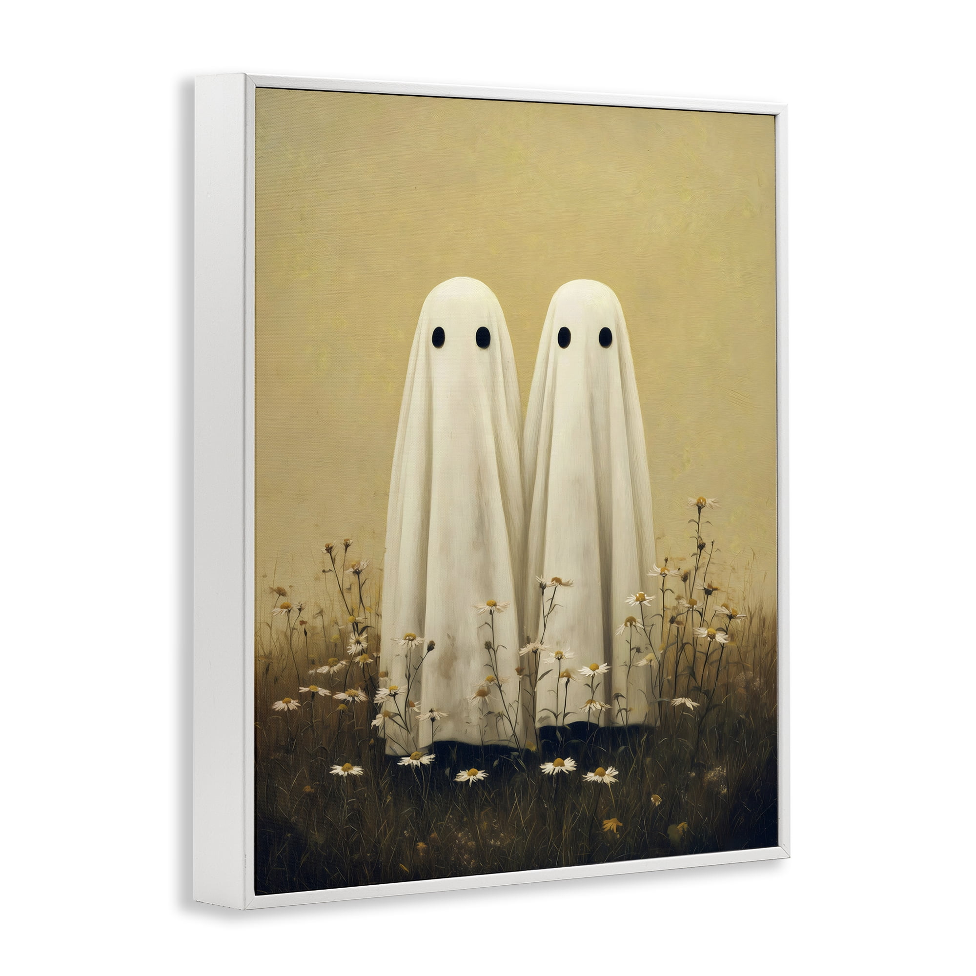 Daisy Ghost Couple White Framed Giclee Art, design by Arlington Prints