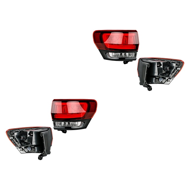 Par de Calaveras DEPO Grand Cherokee 2014 A 2020 Filo Negro C/Leds