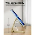 thumbnail image 2 of Dual Folding Cell Phone Stand, Fully Adjustable Foldable Desktop Phone Holder Cradle Dock Compatible with Phone 16 15 14 13 12 11 Pro Xs Xs Max Xr X 8, Nintendo Switch, All Phones - Gold, 2 of 6