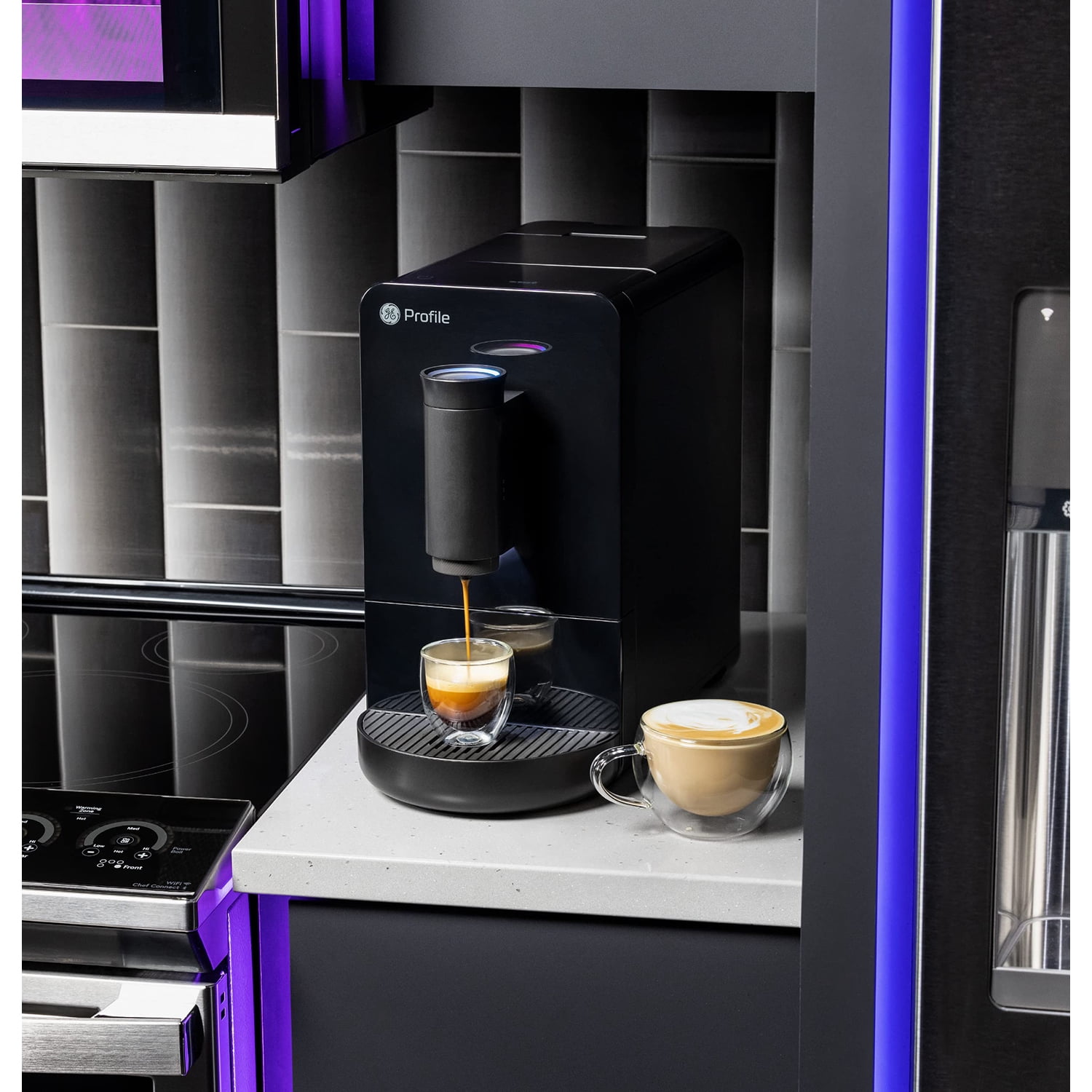 GE Profile Automatic Espresso Machine, One-Touch Brew (Black)