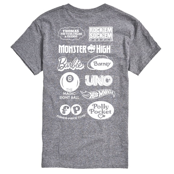 Mattel - 80Th Logos Oversized  - Men's Short Sleeve Graphic T-Shirt