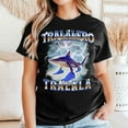 thumbnail image 2 of Tralalero Tralala Funny Shark Meme Men's And Women's Graphic Tee 100% Cotton by TBun, Full Sizes S-5XL, 2 of 5