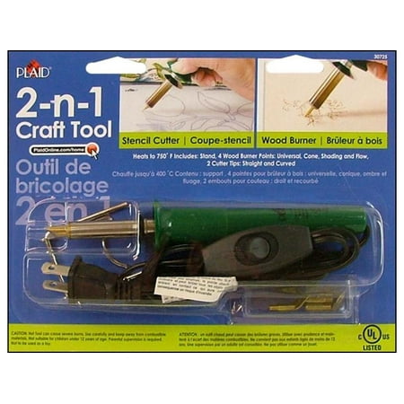 Plaid 2-n-1 Craft Tool Wood Burner/Stencil Cutter, 1 (The Best Wood Burning Kit)