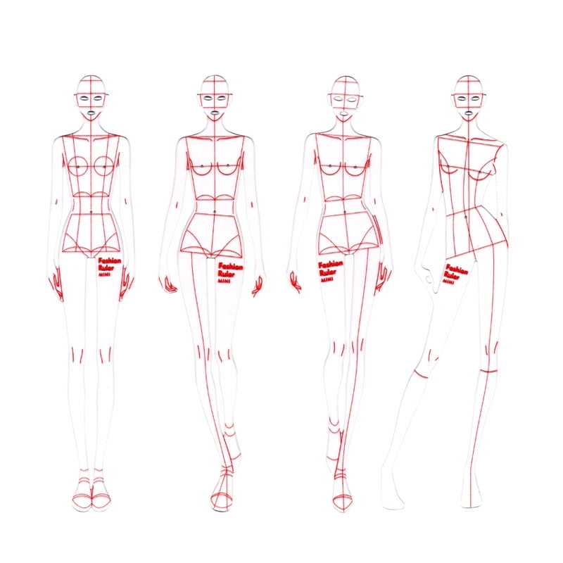 Fashion Drawing Ruler Figure Drawing Template for Fashion Design Ske SS 
