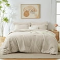 thumbnail image 4 of Juego de edredón CozyLux King, color beige, 7 piezas, cama en bolsa, 4 of 9