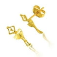 thumbnail image 3 of JewelStop 14K Solid Yellow Gold Ballerina Stud Stud Earrings, 3 of 4