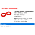 thumbnail image 2 of Coil Spring Insulator - Compatible with 2003 - 2009 GX470 2004 2005 2006 2007 2008, 2 of 2