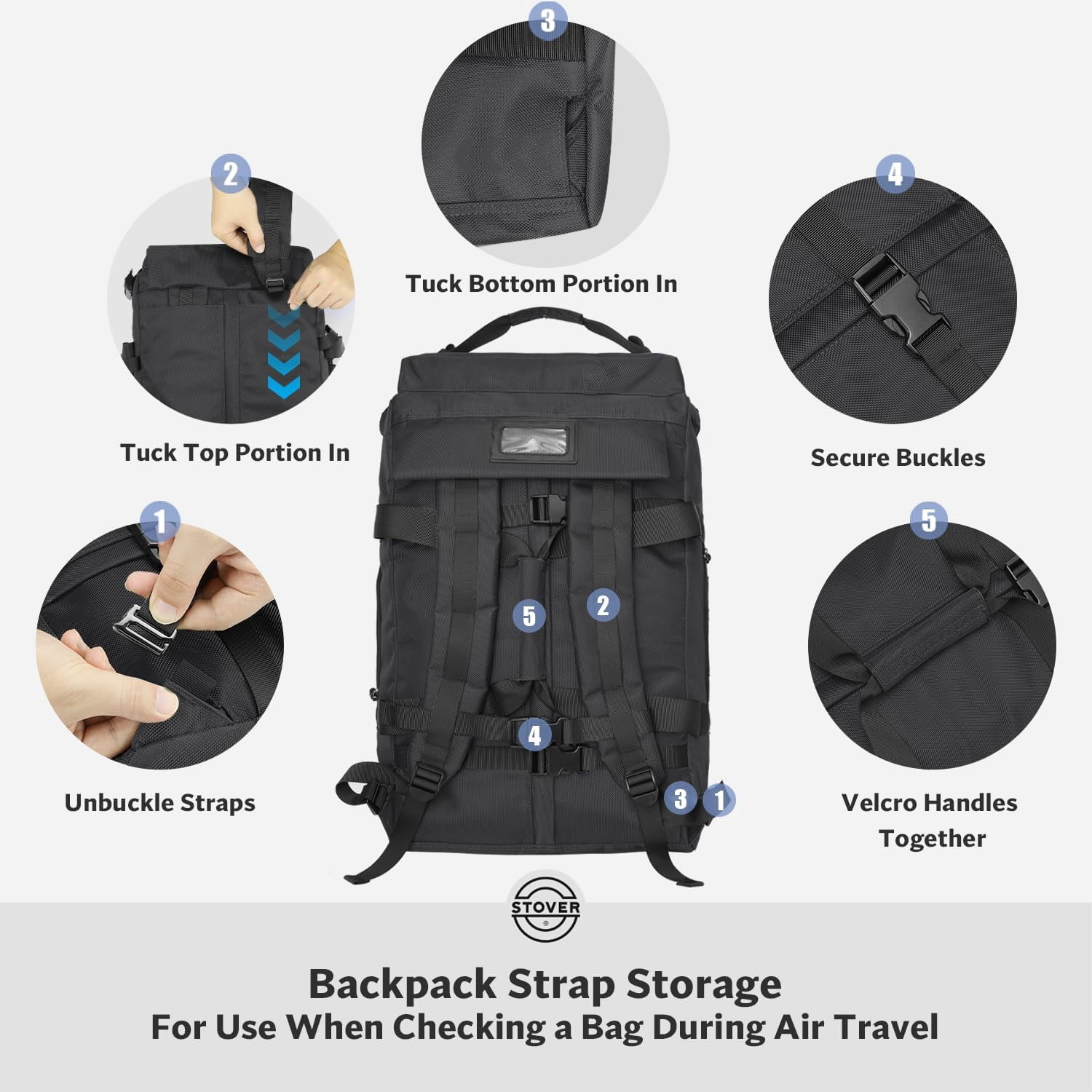 ZJQYDS 45/80/100L Carry-On Rolling Duffel Bag with Wheels, Medium Durable Travel Duffle w/Toiletry Bag, Packable, Foldable with Shoulder Straps- Use as Luggage or Backpack, Men/Women (Black)