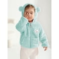 thumbnail image 6 of Usaibhir Baby Boys Girls Fleece Jackets Zip Up Hoodies Cute Bear Coats Fall Winter Fuzzy Jacket Newborn Boys Girls Outwear 0-3T, 6 of 12