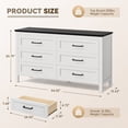 thumbnail image 2 of Homall 6-Drawer Wood Dresser for Bedroom, Large Storage Cabinet with Anti-Tip Safety and Footstool-Integrated Design, Double Classified Storage Organizer Chest for Living Room,Black and Brown, 2 of 8