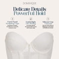 thumbnail image 2 of Dominique Annabel Strapless Lace Longline Bridal Bra #7749 - Plunge Front, Detachable Garters -Lingerie for Women, 2 of 6