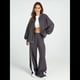 thumbnail image 5 of Conjunto de 2 Piezas para Mujer: Sudadera Informal de Larga con Cremallera y Pantalones Deportivos de Pierna Gris XXL, 5 of 10