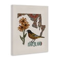thumbnail image 3 of Stupell Industries Bohemian Floral Maryland State Canvas Art, 16 x 20, by Valentina Harper, 3 of 8