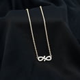 thumbnail image 3 of Rosec Jewels Lab Grown Diamond Infinity Necklace for Women - Minimalist Necklace - EF-VS Quality, 10K Yellow Gold, 3 of 7