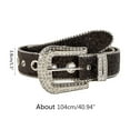 thumbnail image 2 of MINGPAI Shinning for Rhinestone Belts Women PU Leather Western Y2K Girls Belt for Jeans, 2 of 18