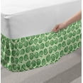 thumbnail image 2 of Snakeskin Print Bed Skirt, Dotted Wild Reptile Repetitive Animal Pattern, Elastic Bedskirt Dust Ruffle Wrap Around for Bedding Decor, 4 Sizes, Pale Green Lime Green, by Ambesonne, 2 of 2