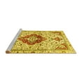 thumbnail image 2 of Ahgly Company Machine Washable Indoor Square Persian Yellow Traditional Area Rugs, 3' Square, 2 of 4