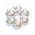 thumbnail image 7 of 15 Inch Round Placemats Set of 6, Easter Non Slip Heat Insulation PP Table Mats, Spring Colorful Bunny Eggs Flowers Polka Dot Plaid Washable Place Mats for Kitchen Dining Party Table Decor, 7 of 7