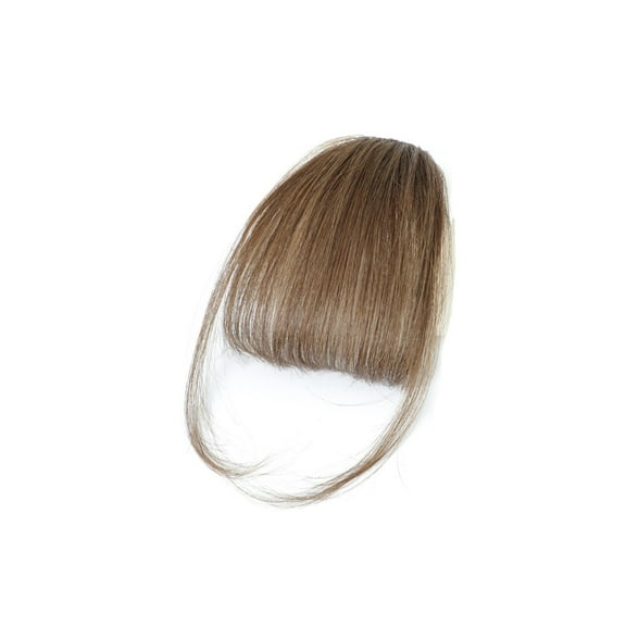 ADruer Bangs Hair Clip, Air Bangs Fringe, Clip in Bangs Real Human Hair, Brown Fake Bangs Hair Wispy Bangs Clip in Hair Extensions for Women Girls Daily Wear (Dark Brown)