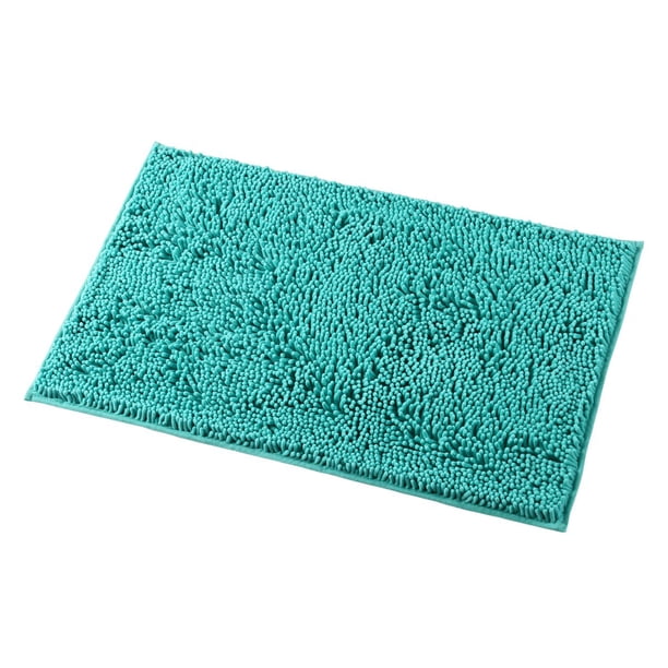 Alfombrilla antideslizante para baño, alfombrilla de ducha lavable a máquina con microfibras suaves absorbentes de agua, 20 pulgadas de ancho x 32 pulgadas de largo, turquesa Xemadio SNFLD235
