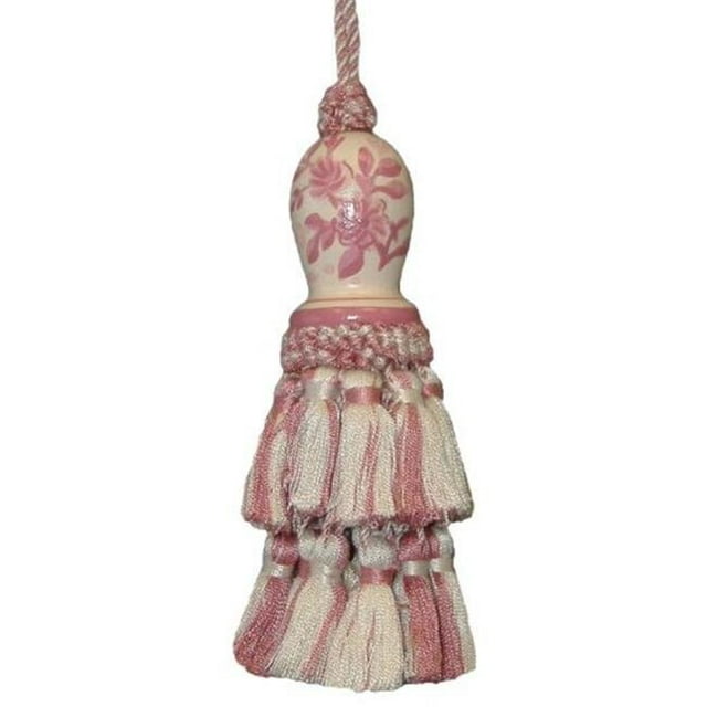 123 Creations C091R Toile-Rose à Franges Peinte à la Main
