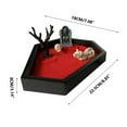 thumbnail image 3 of Nmdmisc Halloween Coffin Zen Garden for Desk 7" x 9" Mini Zen Garden Kit Accessories for Office Coffin Spooky Decor Tray Spooky Gifts Gothic Decor Gifts for Man Women, 3 of 9