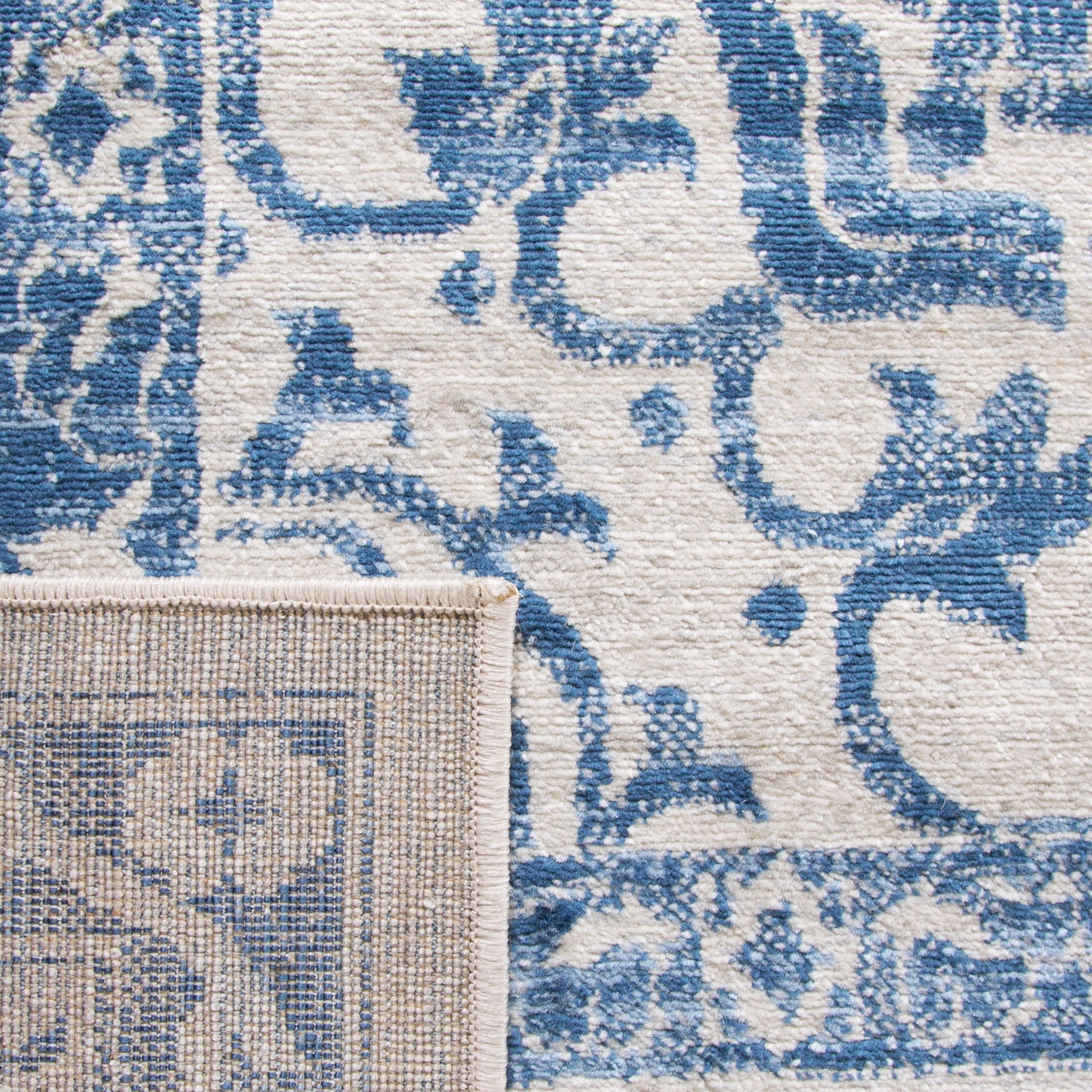 SAFAVIEH Brentwood Adams Oriental Area Rug, Navy/Light Gray, 11' x 15'