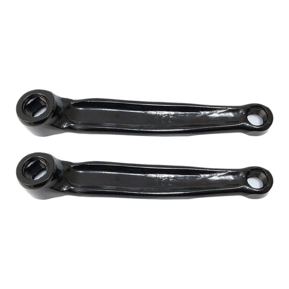 1Pair 165mm Exercise Bike Iron Crank Square Hole Indoor Sports Bike Crank Fitness Training Black For Exercise Bikes Accessories