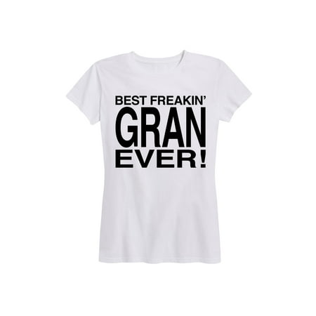 Best Freakin Gran Ever, Stacked Black  - Ladies Short Sleeve Classic Fit (Best Athletic Fit Dress Shirts)