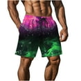 thumbnail image 6 of Rebajas de hoy DDAPJ pyju Men's Graphic Beach Shorts Summer Casual Vacation Shorts Drawstring Waist Swim Trunks with Pockets Hot Pink M, 6 of 9