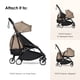 thumbnail image 4 of Bolsa de cochecito Stokke Babyzen YOYO Taupe con base de rueda y ganchos, 4 of 6