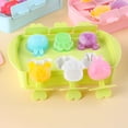 thumbnail image 2 of Silicone Cute Cartoon Animal Bunny Bear Reusable Cake Cheese Set With Lid And Sticks Easy Release Stacking Cubes Small Ice Container for Freezer The Ice Seashell Bowl Silicone Ice Cubes Reusable Stick, 2 of 4