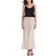 thumbnail image 2 of Falda larga de cóctel de satén para mujer Inspire Chic, de cintura alta, con cordón, acampanada, ideal para verano y otoño, color champán, 2 of 6