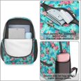 thumbnail image 4 of Pioneer Flower Floral Print Pattern 17" School Backpacks for Teens,Waterproof Oxford Fabric,S-Shape Padded Straps for School,Travel,Hiking,Camping, 4 of 5