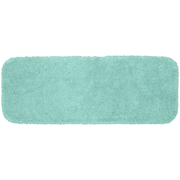 Garland Rug Serendipity Spa Shag Soft Plush Sea Foam 22 X60 Bathroom Runner Rug Walmart Com Walmart Com