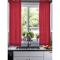thumbnail image 2 of Pure Red Sheer Curtains 39 Inch Length 2 Panels Set for Living Room/Bedroom, Simple Solid Color Kitchen Curtains with Grommet Semi-Sheer Curtains Drapes Voile Window Treatments 27.5"x39"x2, 2 of 7