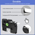 thumbnail image 3 of Cinta para rotular, compatible con Greencycle, Ptouch TZe, 12 mm, paquete de 6, 3 of 9