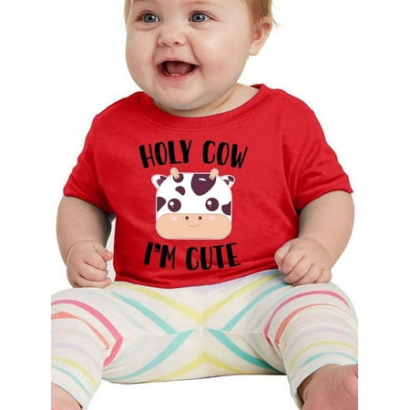 

Holy Cow I m Cute T-Shirt Infant -Smartprints Designs 6 Months