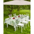 thumbnail image 4 of Fsddascl Sage Green Flower Outdoor Tablecloth - 60x120 Inch Rectangle Dining Table Cover, Abstract Garden Botanical Leaves Waterproof Outdoor Table Cloth with Umbrella Hole & Zipper for Picnic/Patio, 4 of 7