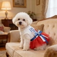 thumbnail image 4 of FeiFu 4th of July Girl Dog Dress with Independence Puppy Clothes for Small Dog 1st Independent Day Outfit Patriotic Pet Princess Skirt, 4 of 6
