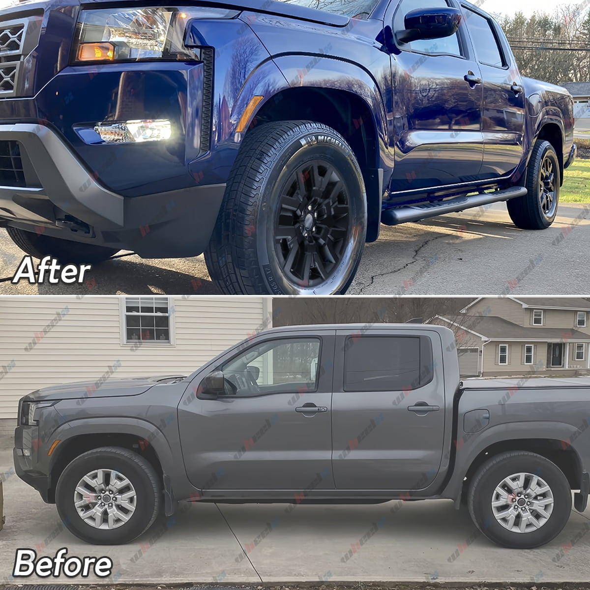 17 inch Hubcap Wheel Skin Covers Compatible with 2022-2024 Nissan Frontier SV, Durable ABS Plastic Rim Covers (Set of 4), Fit for Standard Wheels - Snap On Tire Cover Replacement (Matte Black)