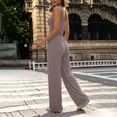 thumbnail image 7 of Lounge Sets for Women Adjustable Strap Backless Tops and Elastic High Waist Straight Leg Pants 2 Piece Gym Workout Sets Loungewear, 7 of 7