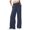 Blue, variant on WIZUTIZ Dress Slacks for Women Thin Leisure Relaxed Fit Wide Leg Pants Stretch Elastic High Waist Full Length Trousers Solid with Pockets Palazzo Pants for Teen Girls Fitness Clubs Green