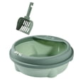 thumbnail image 4 of Cat Litter Box Cage Accessories Splashproof Open Top Kitty Litter Tray Cat Potty Green Small, 4 of 9