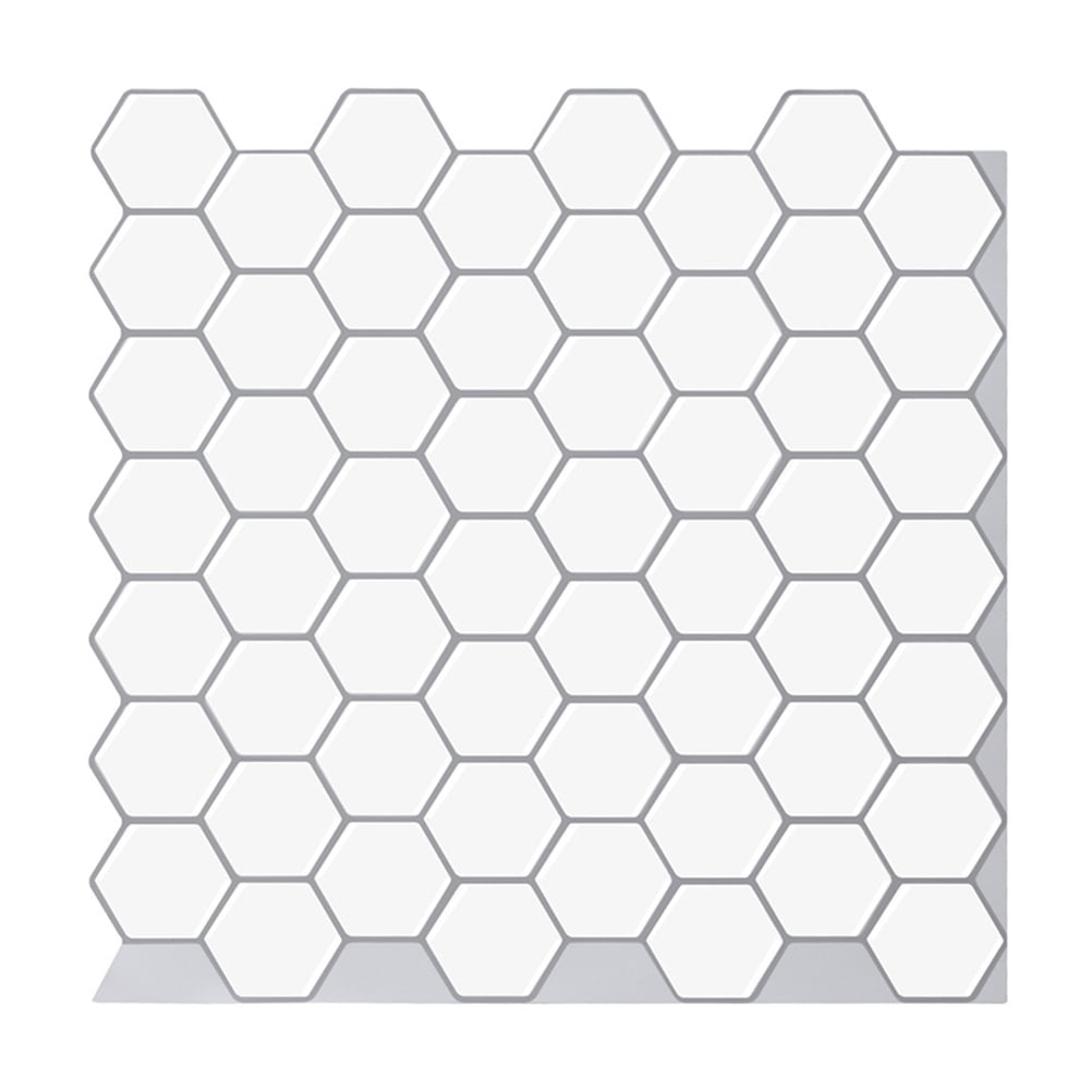 Wall Stickers Hexagon Honeycomb Wallpaper Removable Decals Decal Stick ...